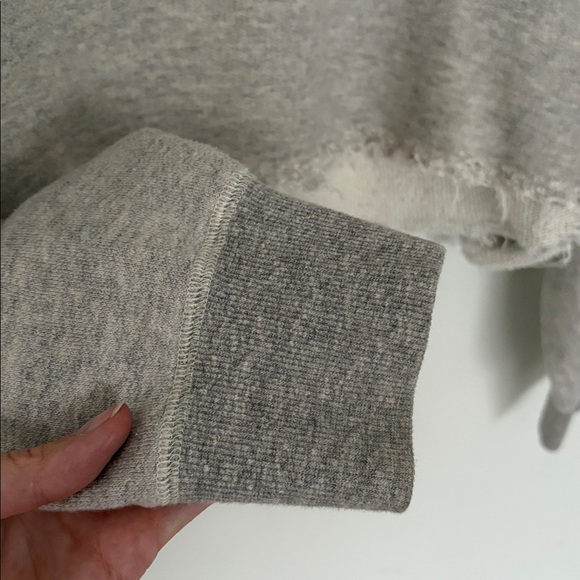 R13 Distressed Cropped Sweatshirt - Picture 3 of 6